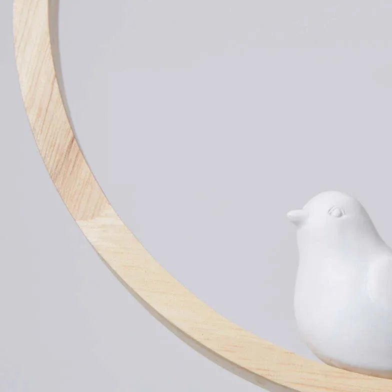 hängelampe holz rund moderne nordische Einrichtung - Lampe Markt
