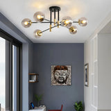 Moderne Mehrflammige LED-Deckenleuchte im Kugel-Design für das Wohnzimmer