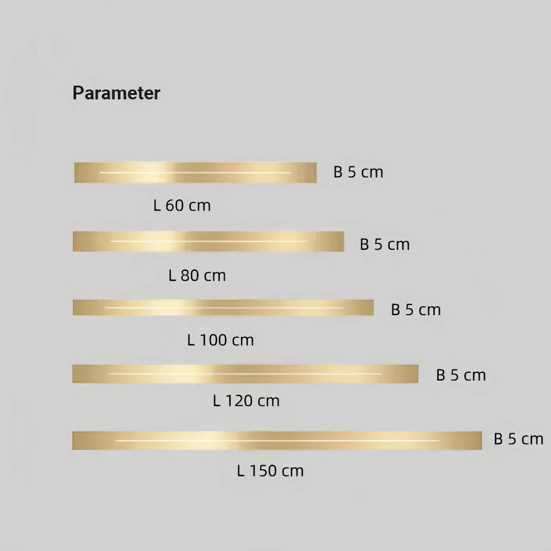 LED-Wandleuchte in 60, 80, 100, 120 und 150 cm