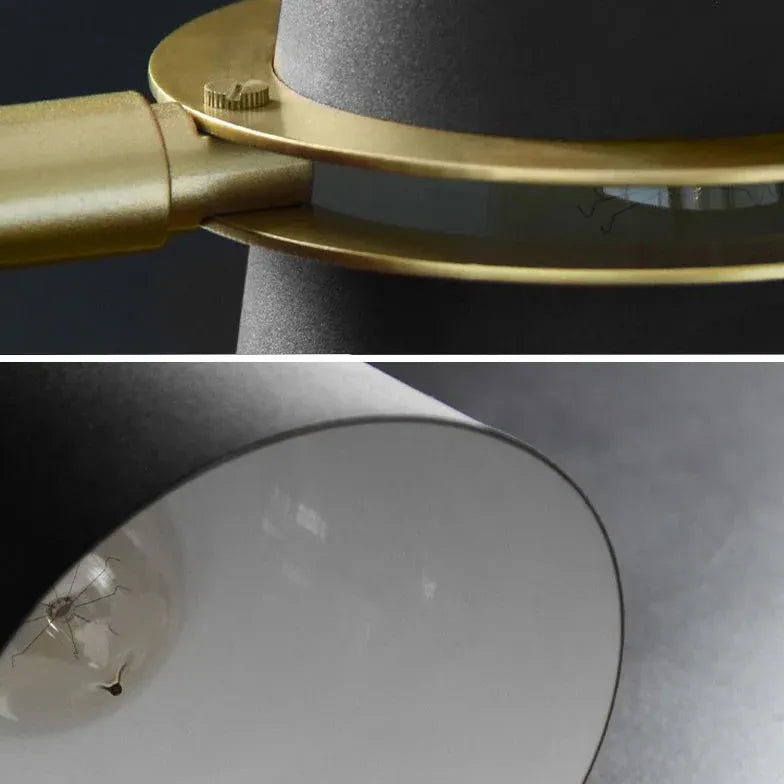 Wandleuchte schwarzer Schirm modernes Design elegante Akzente - Lampe Markt