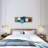 Boho Pendelleuchte aus Seil mit Fischmotiv für Esszimmer