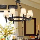 Kronleuchter Weiss im amerikanischen Landhaus-Industrie-Stil - Lampe Markt