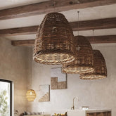Laterne Pendelleuchte im Landhausstil Bambus Retro - Lampe Markt