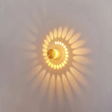 LED-Wandleuchte aus Aluminium mit Spiral-Lichteffekt für Flur