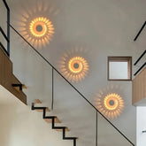 LED-Wandleuchte aus Aluminium mit Spiral-Lichteffekt für Flur