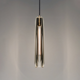 Pendelleuchte Glas 1 flammig im modernen Rohrdesign für Schlafzimmer