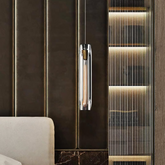 Pendelleuchte Glas 1 flammig im modernen Rohrdesign für Schlafzimmer