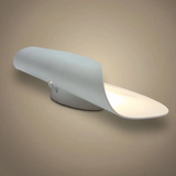 Weiße minimalistische runde Wandleuchte aus Metall für Schlafzimmer