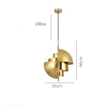 Pendelleuchten Kugel in modernem goldenen Halbdesign - Lampe Markt