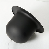 Moderne schwarze LED Pendelleuchte im Hut Design aus Metall für Esszimmer