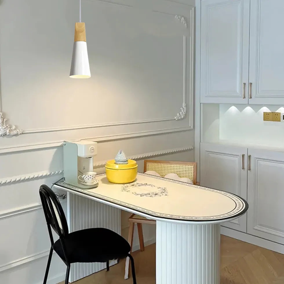Pendelleuchte einzeln höhenverstellbar nordisch modern Holz - Lampe Markt