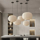 Pendelleuchte aus Stoff Nordisch Weißer Lampion Design - Lampe Markt