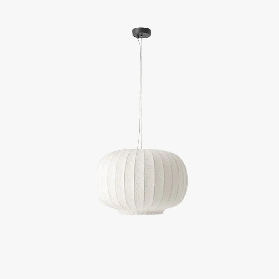 Pendelleuchte aus Stoff Nordisch Weißer Lampion Design - Lampe Markt