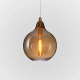 braune pendelleuchte im modernen skandinavischen stil - Lampe Markt