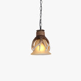 Pendelleuchte Glas satiniert im Retro Antler Stil - Lampe Markt