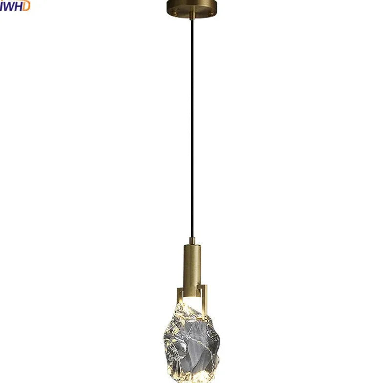 Pendelleuchte Glaskugel einzeln Vollkupfer Kristall Luxus - Lampe Markt