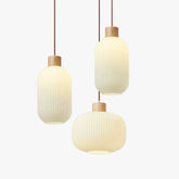 Pendelleuchte langes Kabel japanischer Retro Massivholz Design - Lampe Markt