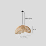 Rattan-Pendelleuchte mit 50, 60 und 80 cm Durchmesser