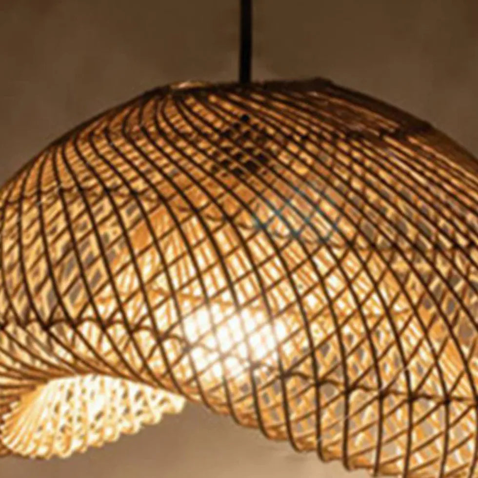 Pendelleuchte Rattan Bambus Retro Vintage Japan Style - Lampe Markt