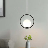 Pendelleuchte Weiß Rund im nordischen modernen Design - Lampe Markt
