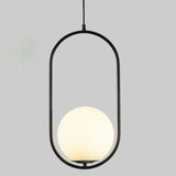 Pendelleuchte Weiß Rund im nordischen modernen Design - Lampe Markt