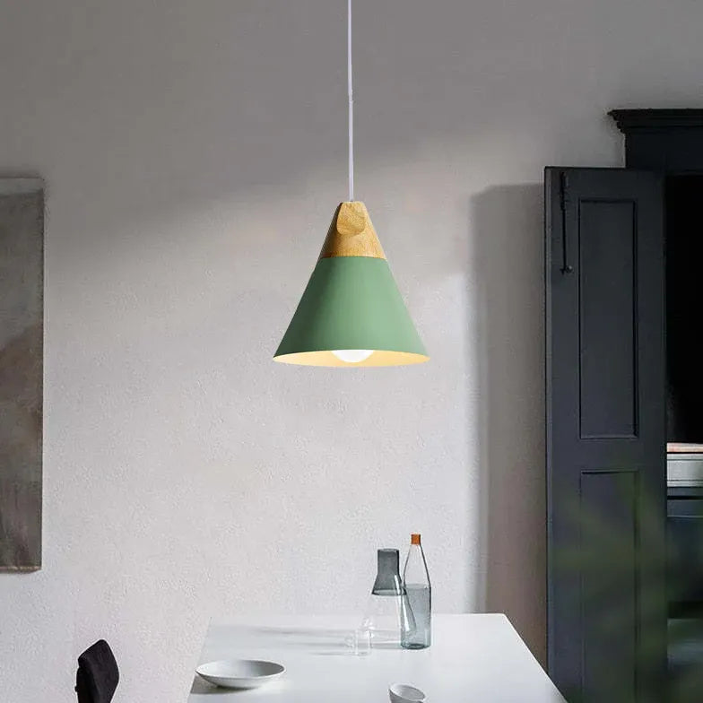 Pendelleuchte einzeln höhenverstellbar nordisch modern Holz - Lampe Markt