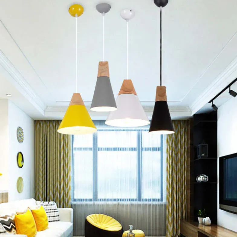 Pendelleuchte einzeln höhenverstellbar nordisch modern Holz - Lampe Markt