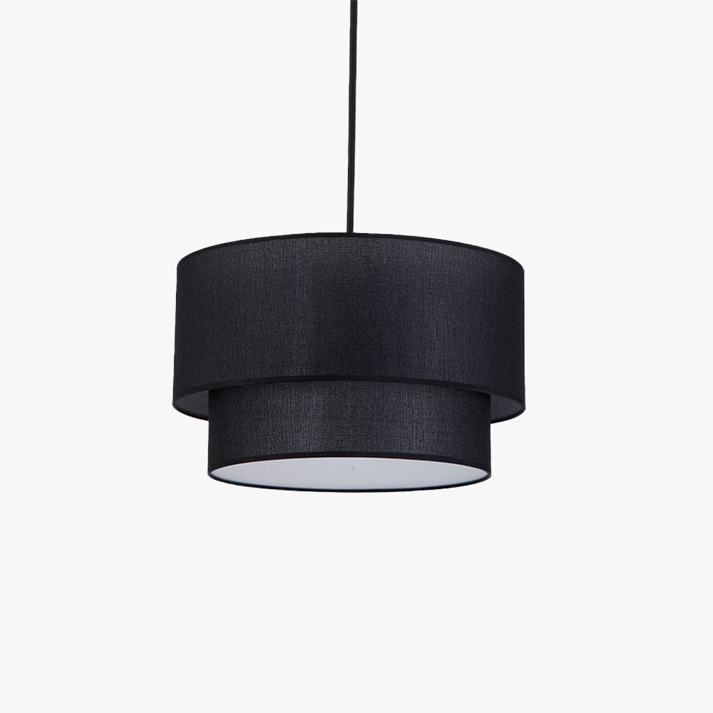 Renée Doppelschicht Minimalistisch Pendelleuchte aus Textil - Lampe Markt