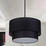 Renée Doppelschicht Minimalistisch Pendelleuchte aus Textil - Lampe Markt