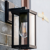 Industrial Außenwandleuchte aus Aluminium und Glas IP65 Schwarz