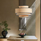 Pendelleuchte aus Stoff im japanischen Stil für Esszimmer