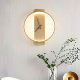 Runde Wandleuchte mit modernem und minimalistischem Uhrendesign - Lampe Markt