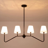 Kronleuchter mit Stoffschirm im Vintage-Stil für Esszimmer