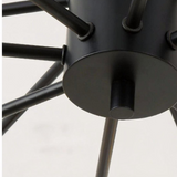 Moderner Metall Design Kronleuchter in Schwarz Gold für Wohnzimmer