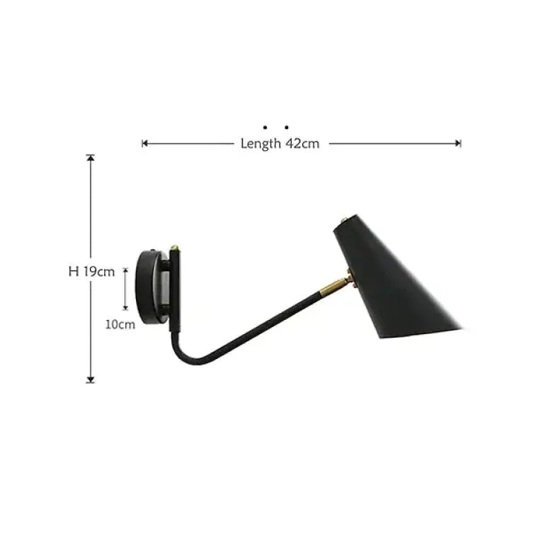 schwenkbare wandleuchte mit gelenkarm schwarz modernes Design - Lampe Markt
