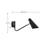 schwenkbare wandleuchte mit gelenkarm schwarz modernes Design - Lampe Markt