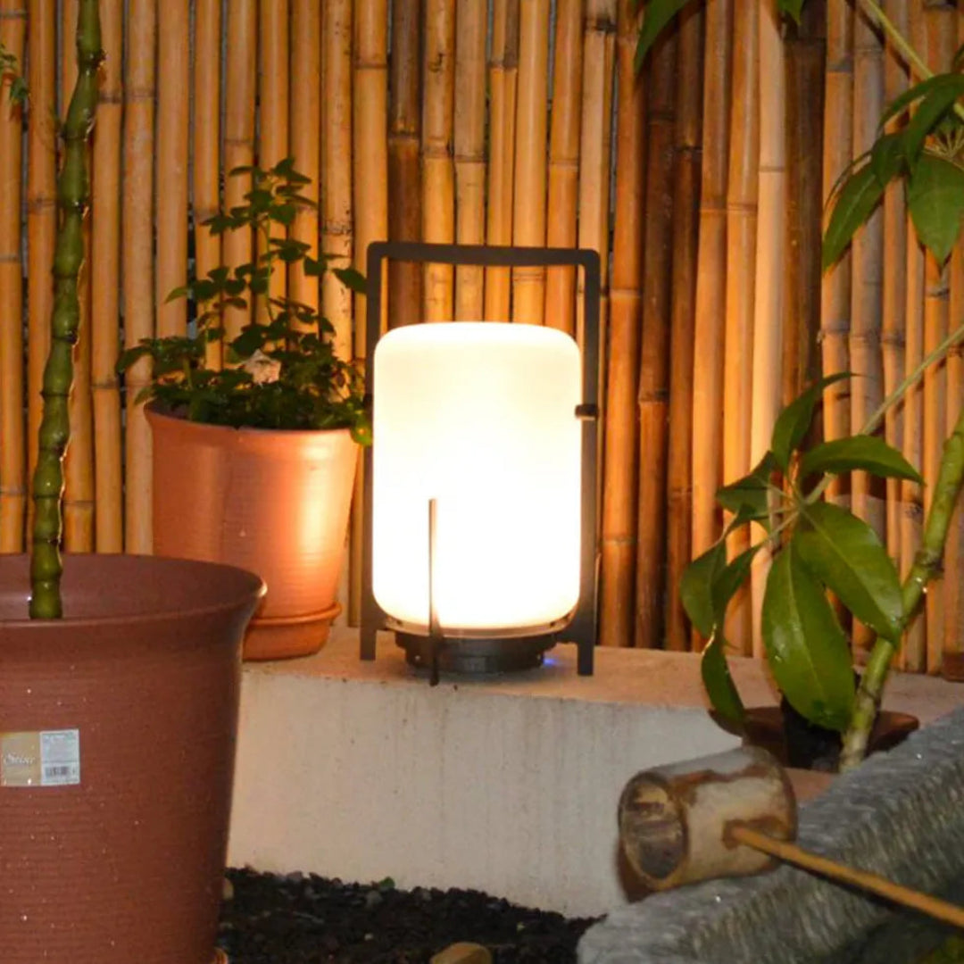 Stehlampe Outdoor Weiss schlichte wiederaufladbare Beleuchtung - Lampe Markt