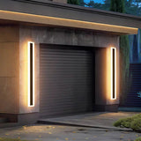 Außenwandleuchte IP65 modern schwarz länglich