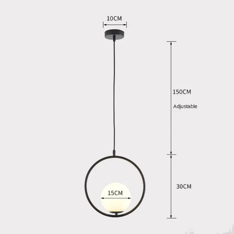 Pendelleuchte Weiß Rund im nordischen modernen Design - Lampe Markt