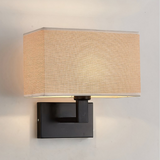 Moderne Stoff Wandleuchte in Braun für Schlafzimmer