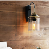 Industriestil Glas Wandleuchte für Schlafzimmer