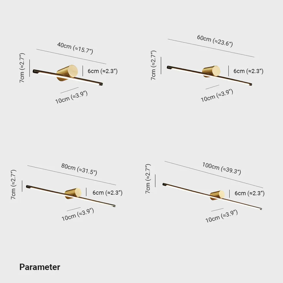 Wandleuchte innen schwarz gold im modernen einfachen Design - Lampe Markt