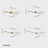 Wandleuchte innen schwarz gold im modernen einfachen Design - Lampe Markt