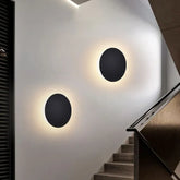 Wandleuchte Treppenhaus Schwarz runde minimalistische Form - Lampe Markt