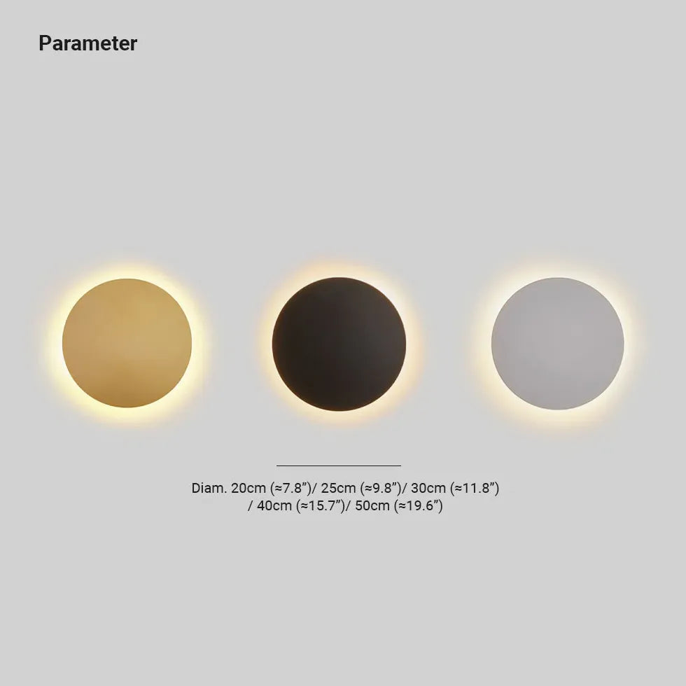 Wandleuchte Treppenhaus Schwarz runde minimalistische Form - Lampe Markt