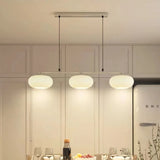 3-flammige LED Pendelleuchte aus Glas im japanischen Stil für das Esszimmer