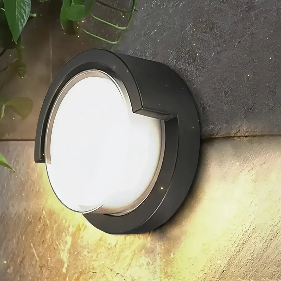 Moderne LED Außenwandleuchte IP65 in Schwarz