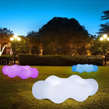 Akku-Gartenleuchte IP65 in Wolkenform, Weiß, RGB