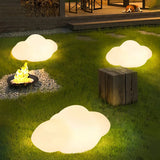 Akku-Gartenleuchte IP65 in Wolkenform, Weiß, RGB