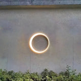 Außenwandleuchte LED Ring – Flaches Design in Schwarz
